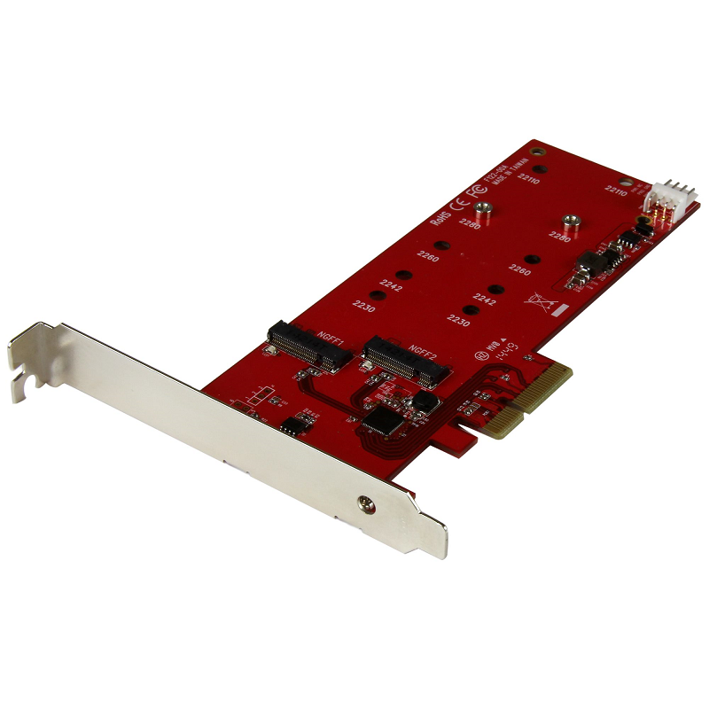StarTech PEX2M2 2x M.2 SATA SSD Controller Card - PCIe